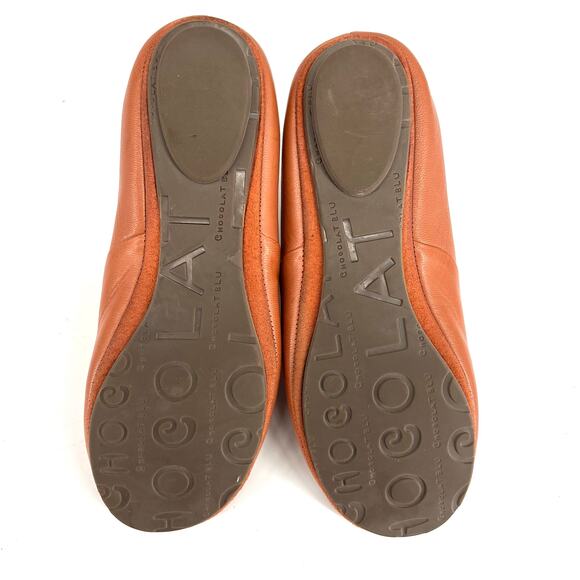 Chocolat Blu Cassie Slip on Brown Leather‎ Flats (7) - Picture 9 of 10